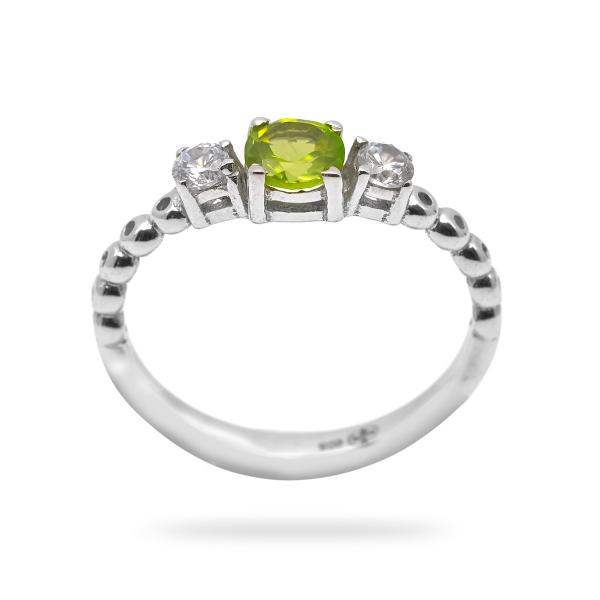 Bague peridot, topaze argent Sama